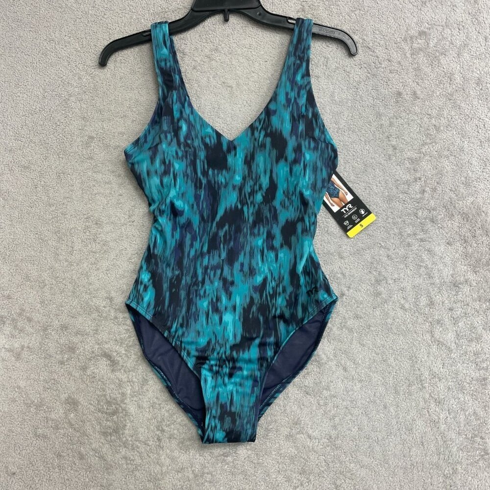 TYR Chlorine Women's S 1PC Swimsuit Controlfit UPF Protection a2477